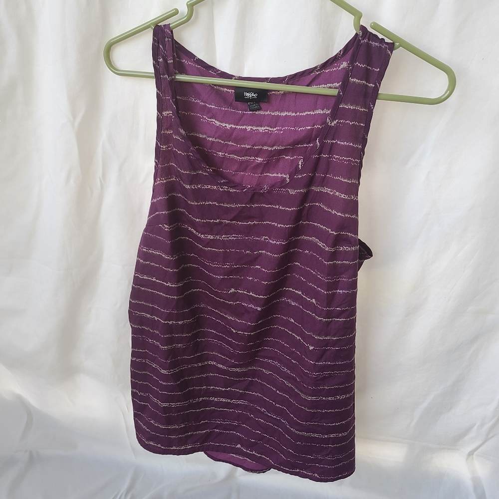 mossimo purple stripe tank medium